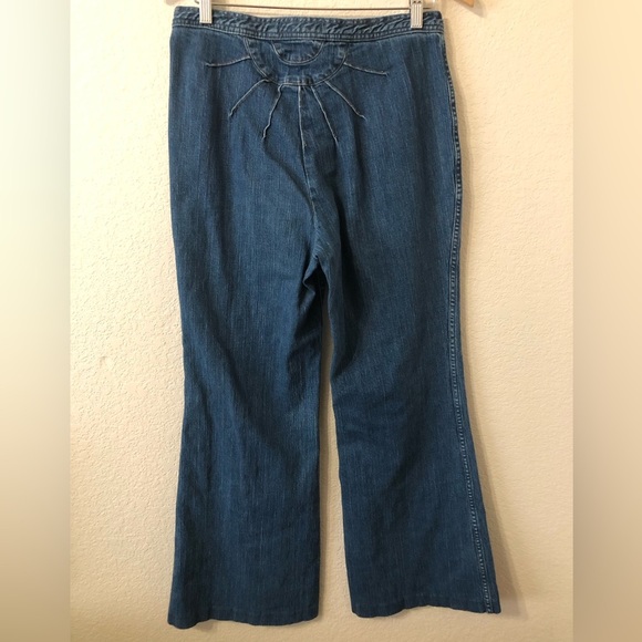 Free People Ray of Sunshine High Waisted Denim Flare Jeans - Size 31 - Picture 6 of 11